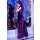 Kleid mit Kapuze CR4302 violett