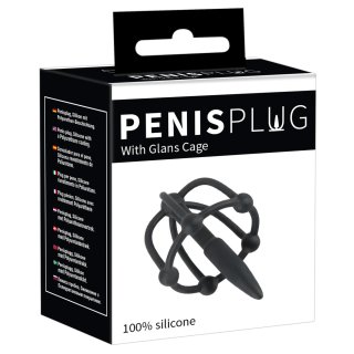 Penis-Plug with glans cage